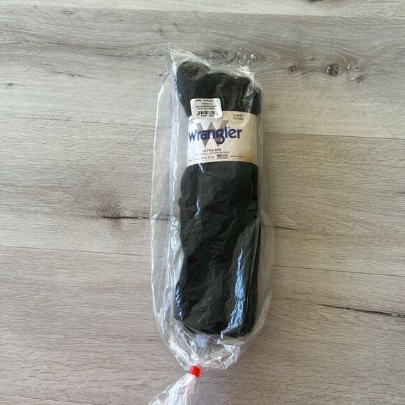 Wrangler Lightweight Ultra-dri Boot Socks 3 Pair Pack Charcoal 9-13 NWT IN PKG - Picture 2 of 4
